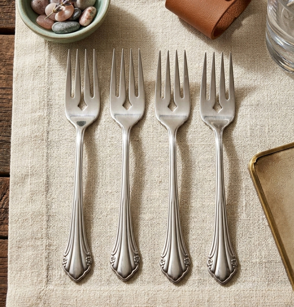 Oneida 1881 Rogers BITTERSWEET REPOSE 4pc Lot Salad Fork